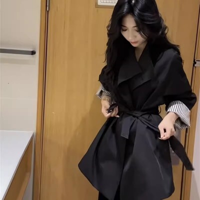 高级感轻奢霸道拽姐风衣穿搭