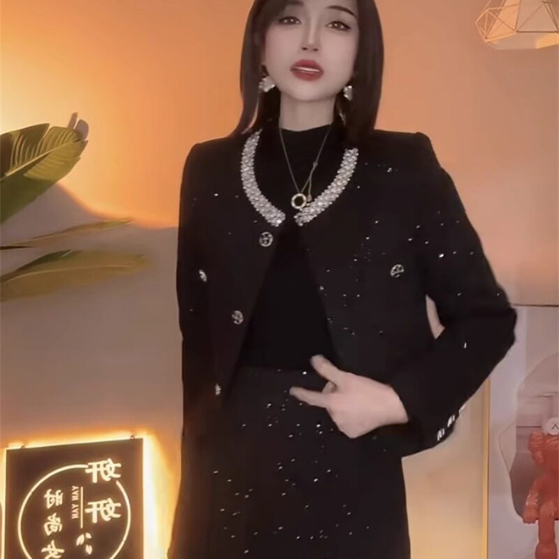高级中年香风外套短裙套装