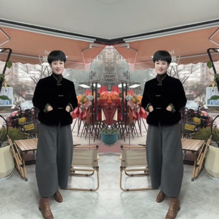 2026网红爆款新中式黑色旗袍丝绒短款上衣搭配高腰垂感弯刀裤穿搭