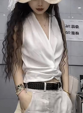 蝴蝶结洋气百搭上衣高腰阔腿裤