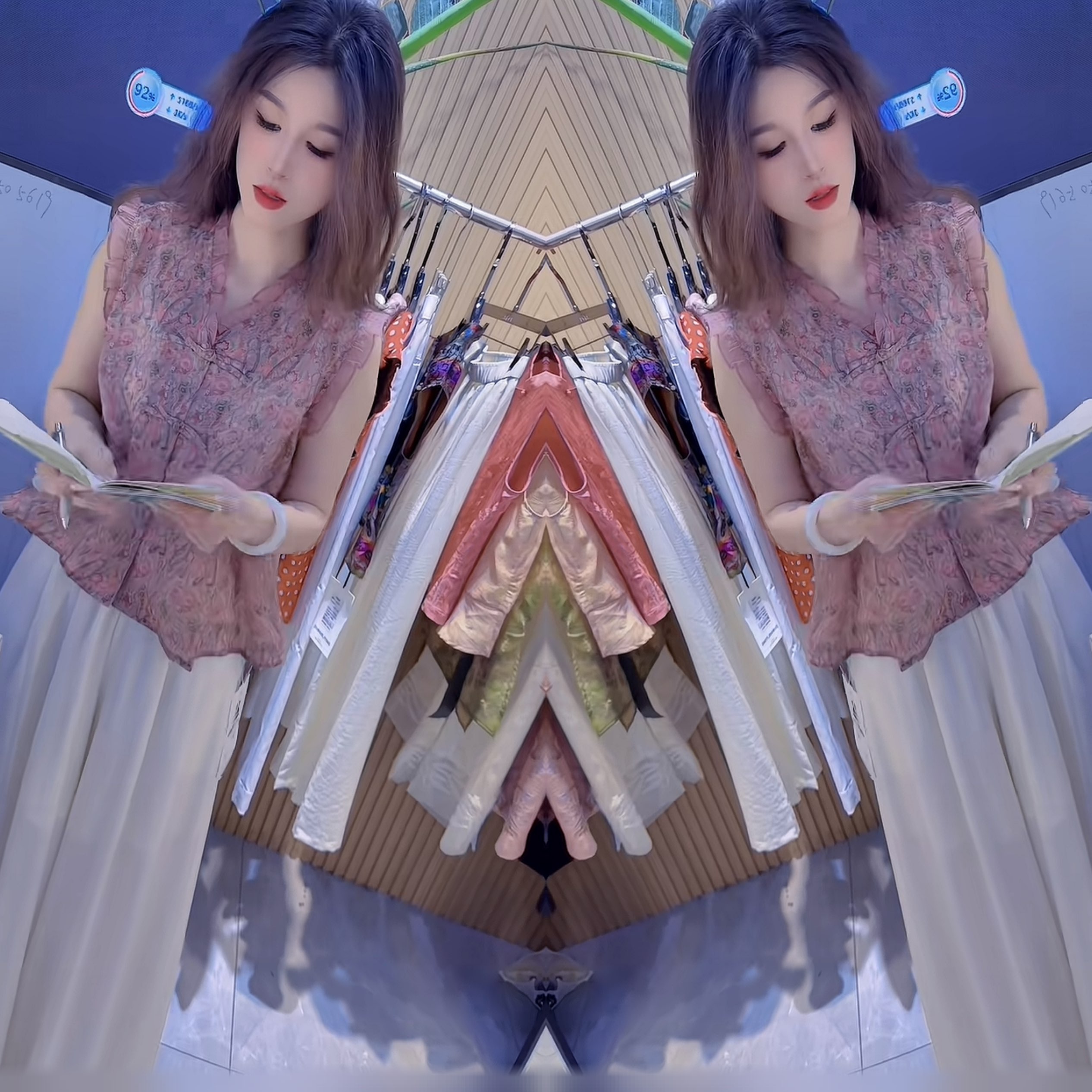 精致碎花薄款遮肉休闲女士打底衫