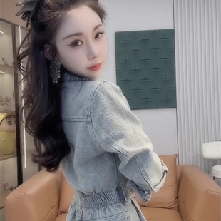 轻奢女装 轻简连体裤 牛仔气质洋气减龄活泼翻领净版 欧洲站2025春季