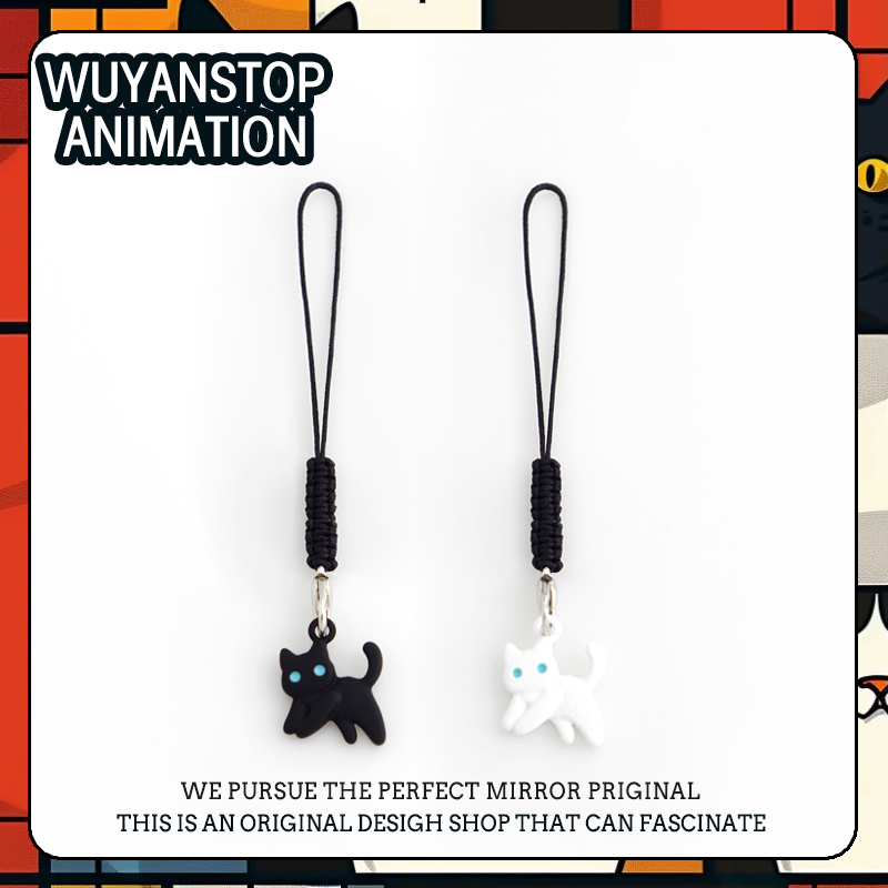 手机挂件猫咪可爱挂绳钥匙扣挂饰