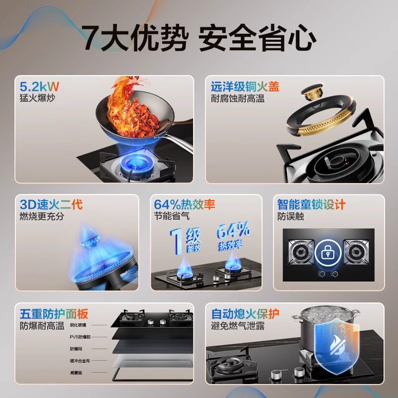 【小灶王】老板家用猛火灶燃气灶燃气灶