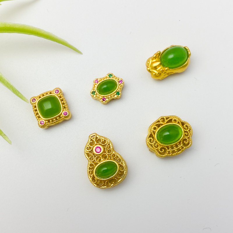 强保色尼泊尔沙金配件防玉石镂空隔珠散珠diy手链项链饰品配件