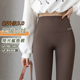 加绒高腰瑜伽裤 薄款 鱼鲨打底哭路 女外穿春秋季 无尴尬线咖色鲨鱼裤