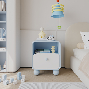livingplus多巴胺彩色简约现代床头柜小户型卧室收纳柜床边储物柜