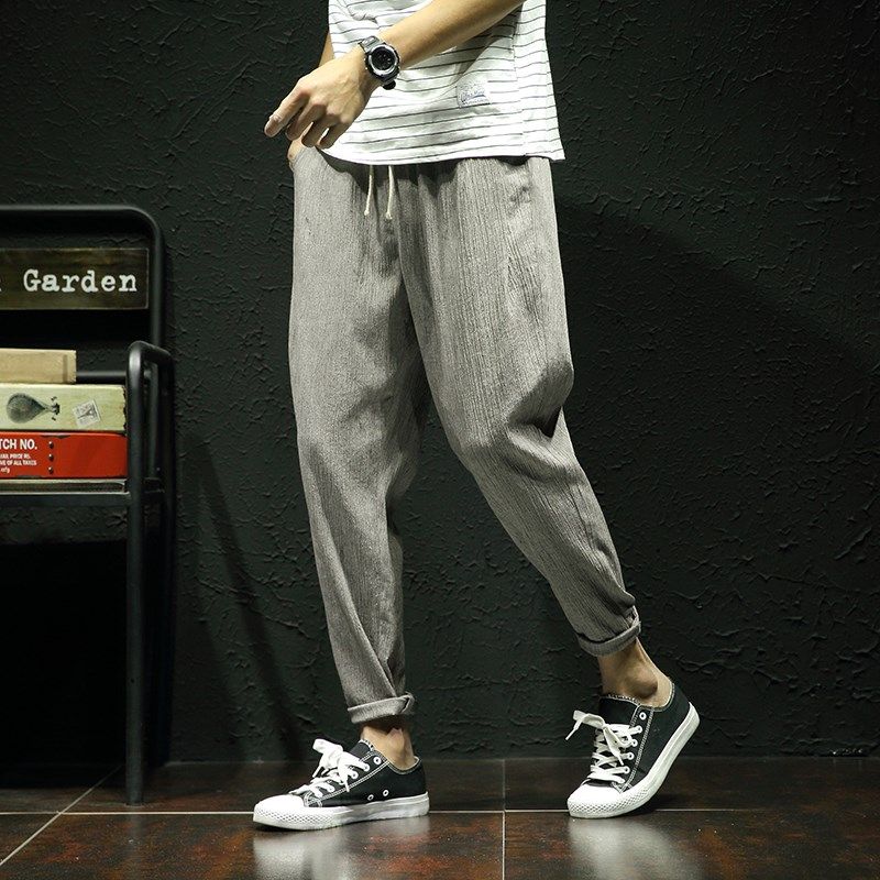 H&ma1aape春季休閑哈倫9分褲男士加肥大碼修身運動褲韓版男褲子HM在類目 男裝, 休閒褲中 - 來自Buy2taobao.com提供專業的淘寶代購服務