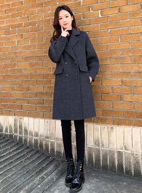 纪诗哲羊毛双面毛呢大衣女2025秋冬新款小个子气质毛呢外套女