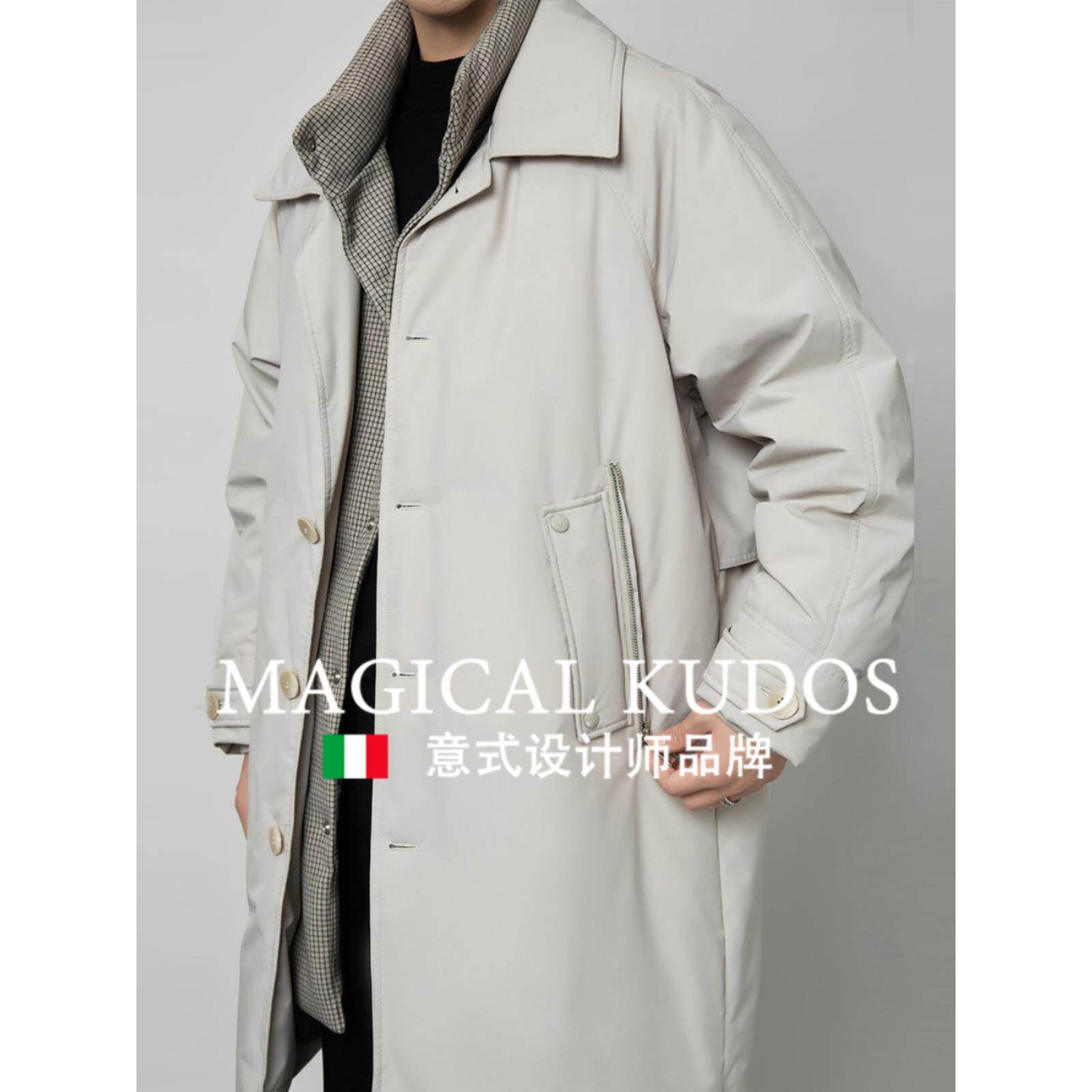 MAGICAL KUDOS冬季中长款羽绒服防寒防风加厚商务保暖派克服外套