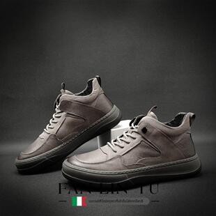 梵琳图2025秋冬季新款马丁靴男真皮透气头层牛皮百搭休闲鞋板鞋男