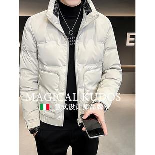 【MK专柜】MAGICAL KUDOS~轻薄白色羽绒服男冬季2025新款立领外套
