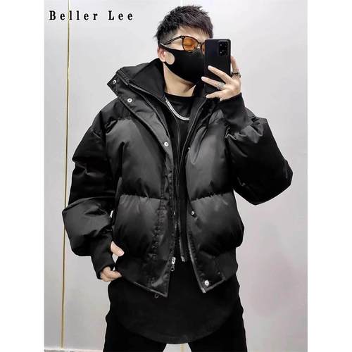 BellerLee 2024冬季新款设计痞帅立领棉衣男士加厚保暖面包服外套