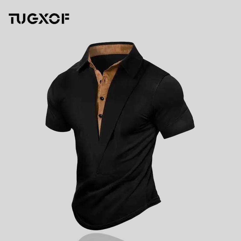 TUGXOF男装短袖翻领POLO衫夏季新款百搭商务休闲气质痞帅男士百搭