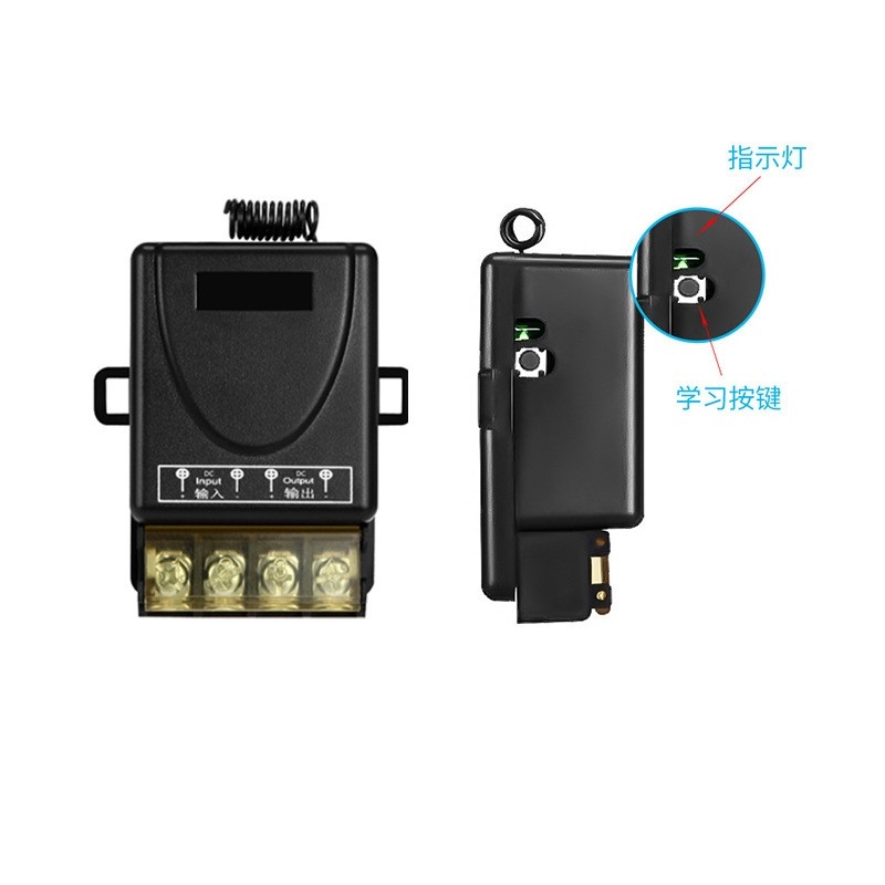 直流宽电压9V-75V无线单路控制开关水泵电机汽车灯改装led灯