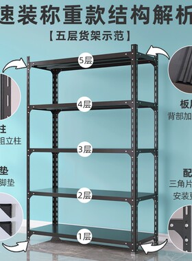 广宏力多层置物架铁架子广州