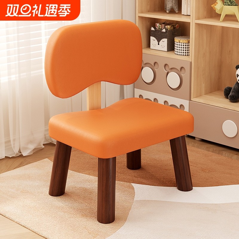 小凳子家用矮凳中古风软包靠背椅门口换鞋客厅休闲沙发凳子结实