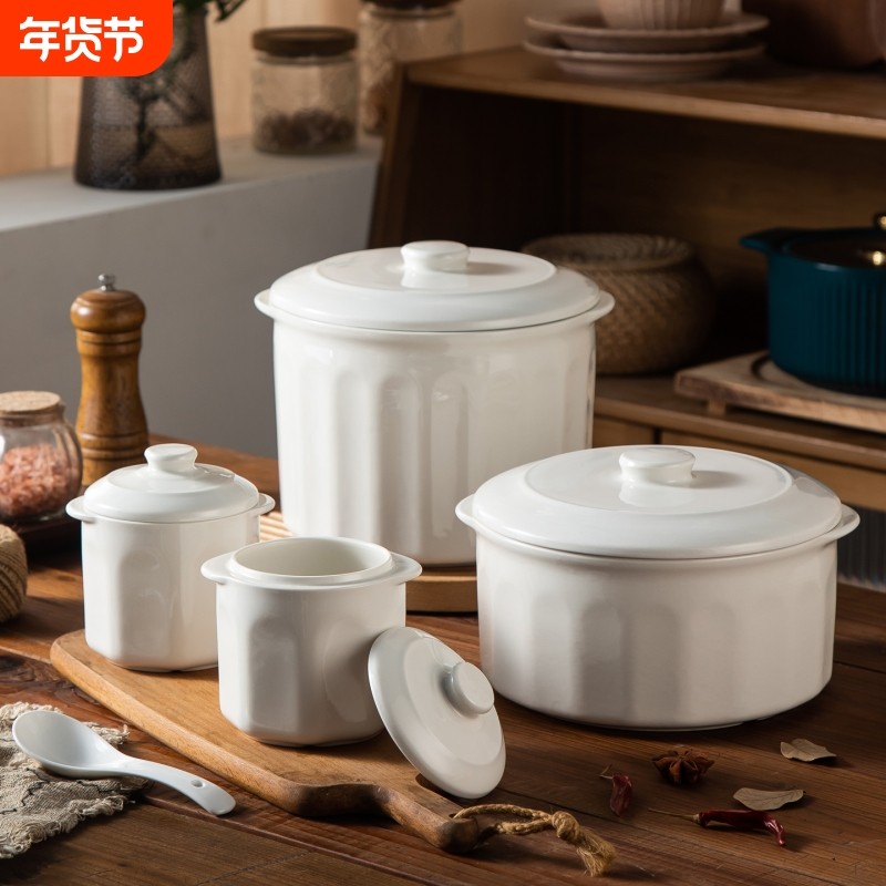 汤盅碗隔水炖盅带盖双耳燕窝陶瓷家用炖罐电饭煲电炖锅内胆蒸蛋