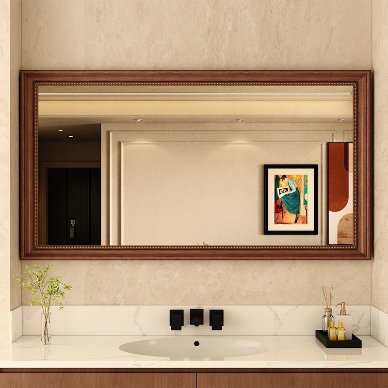 法式浴室镜壁挂卫生间镜子复古美式卫浴镜洗手间洗漱台防爆化妆镜,住宅家具,穿衣镜,淘宝优惠券,粉丝福利购,淘宝优惠卷