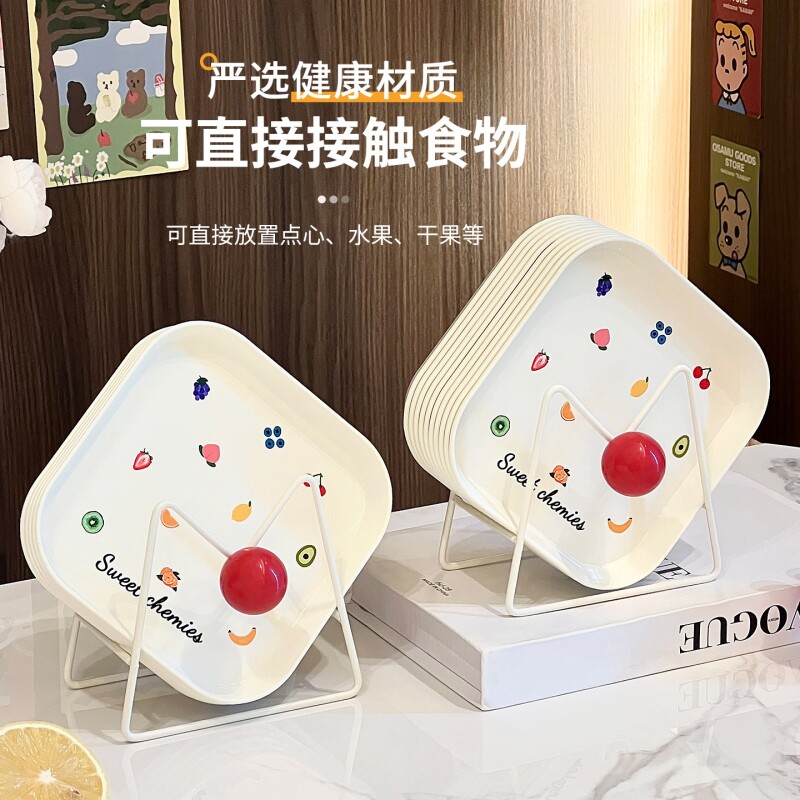 新款可洗碗机吐骨碟塑料家用餐桌垃圾残渣盘加厚食品级吐骨头盘碟