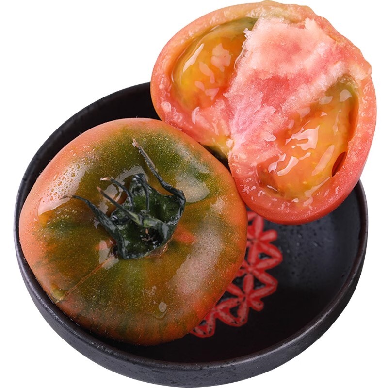 丹东铁皮柿子草莓西红柿东北绿腚番茄碱地油柿子新鲜3斤5斤包邮