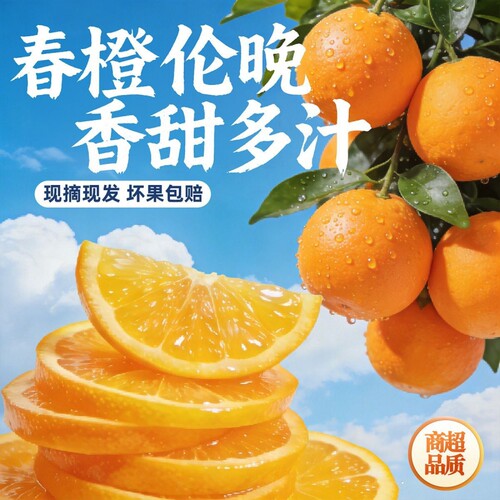 湖北宜昌秭归伦晚脐橙9斤大果新鲜现摘橙子当季春橙纽荷尔姊源头
