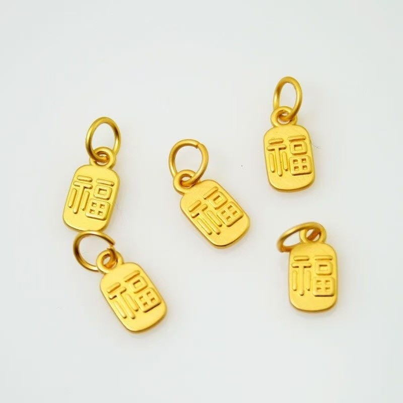 黄金色圆珠隔珠DIY饰品配件项链饰品隔珠三圣佛莲花珠