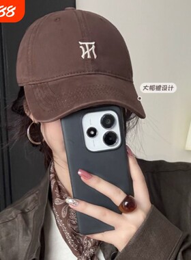 高端棒球帽女版2025简约字母款刺绣鸭舌帽子纯棉休闲百搭遮阳帽