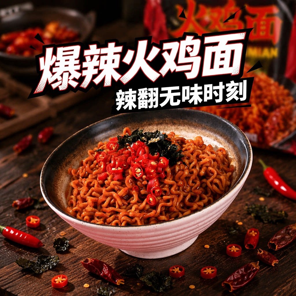 同碗面火鸡面拌面方便面夜宵袋装泡面整箱干脆面超辣韩式福速食图片
