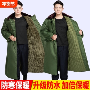 军大衣军棉军官服冬季防寒保暖军绿大衣冷库保安东北大棉袄均码