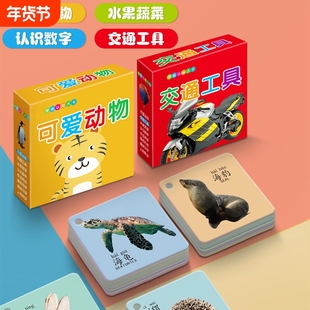 儿童0-3岁宝宝益智玩具早教卡书婴儿幼儿益智启蒙认知识字卡片