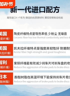 XATA陶瓷刹车片摩托车800MT MTX CF800-5-11A碟刹皮改装配件