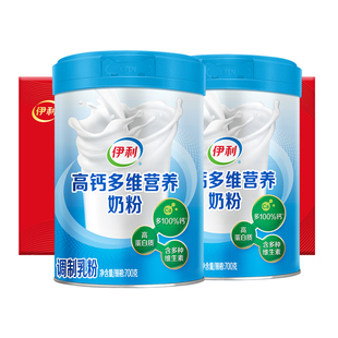 伊利中老年高钙多维奶粉旗舰店老年人高蛋白营养牛奶罐装