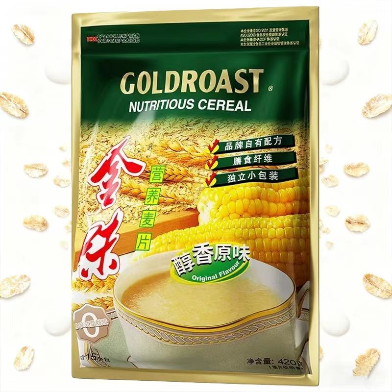 金味原味营养麦片420g冲泡即食营养早餐学生中老年代餐