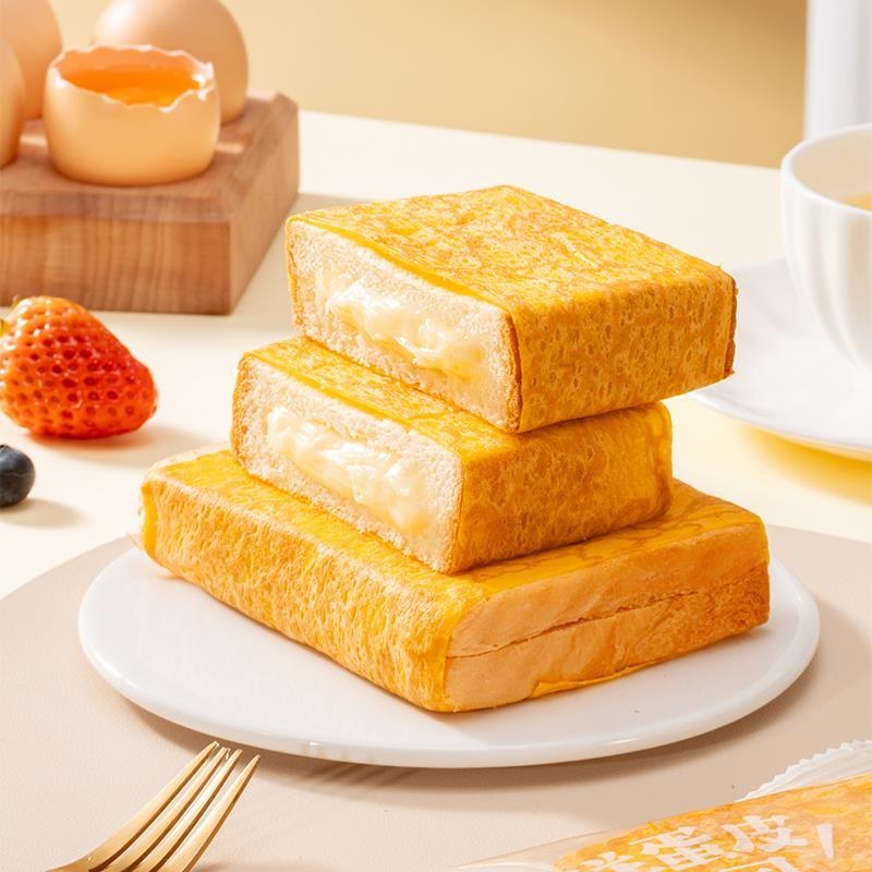蛋皮吐司鲜蛋皮65g早餐代餐糕点面包零食休闲食品健康沙拉