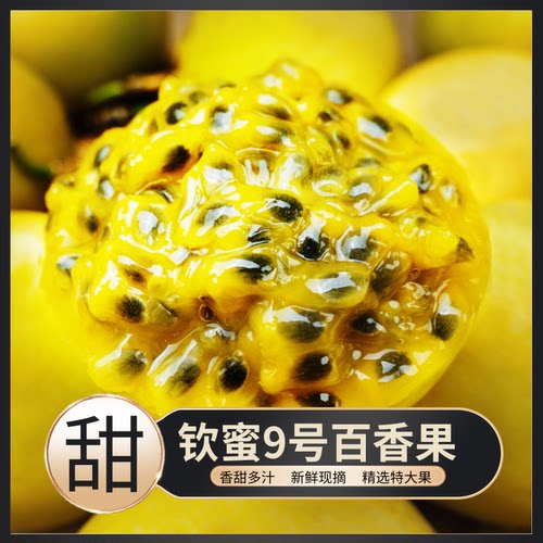 福建钦蜜9号黄金百香果5斤新鲜水果海南当季包邮原浆特大果甜果汁