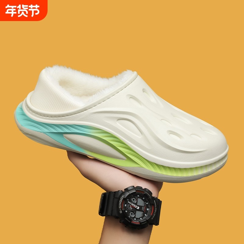 虎棉鞋男加棉保暖2025新款防滑透气软底休闲男鞋黑色毛绒舒适耐磨,流行男鞋,棉鞋,淘宝优惠券,粉丝福利购,淘宝优惠卷