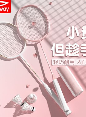 德尔惠正品超轻耐打羽毛球拍套装