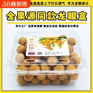 1000M3龙眼打包盒2斤装一次性透明桂圆水果果蔬盒带盖上下透气孔