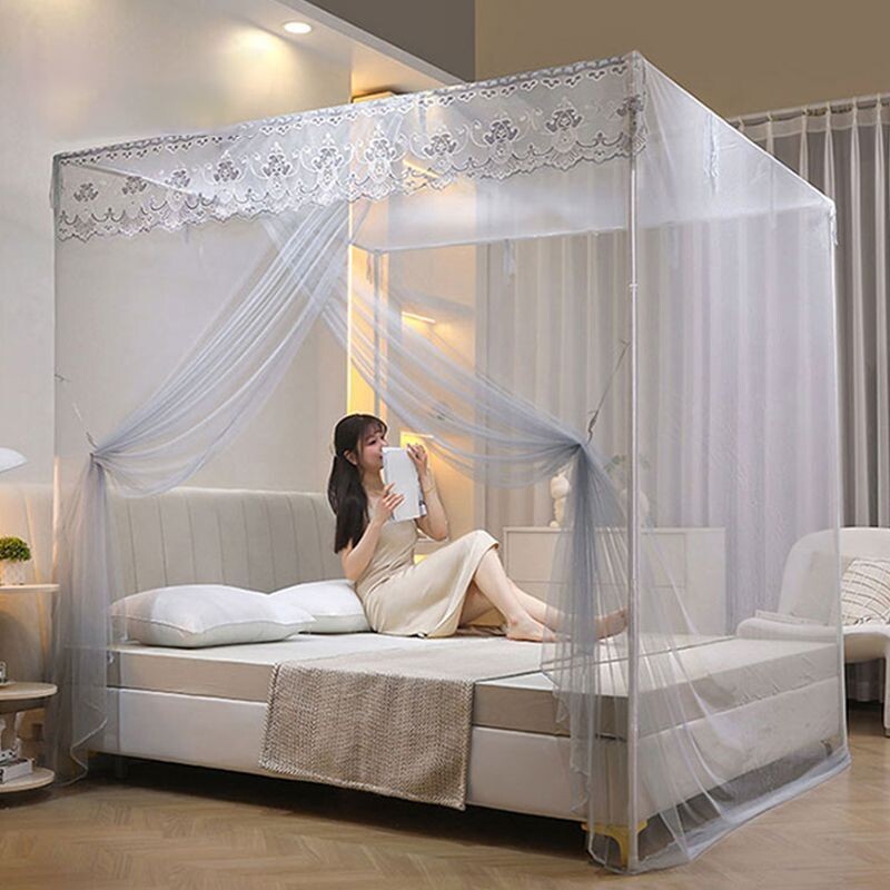 蚊帐1.8床家用单开门1.0m老式1.2米床学生宿舍加粗支架落地