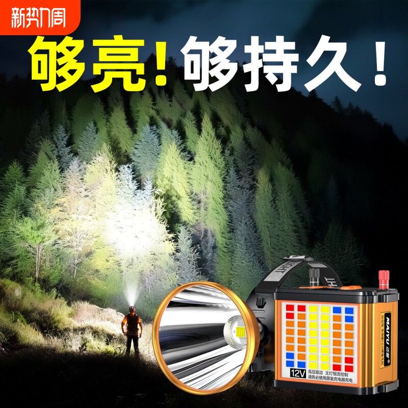 头灯2026新款强光超亮充电头戴式感应电筒超长续航钓鱼专用照明灯