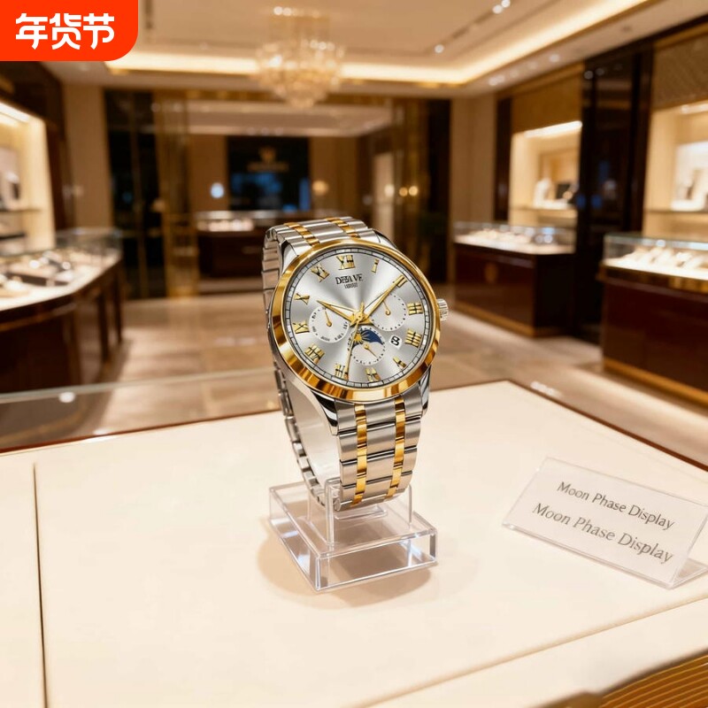 老人手表男士爸爸女款情侣表防水老年人学生石英表男款非机械表礼