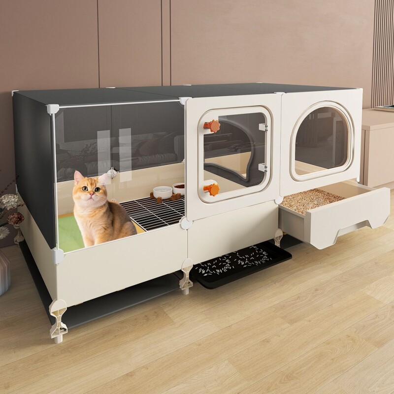 猫笼子家用室内超大自由空间猫窝猫厕所一体猫别墅猫咪笼子猫窝屋