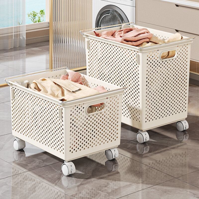 脏衣篓家用带轮脏衣服收纳筐卫生间浴室放脏衣服衣篮大容量洗衣篮