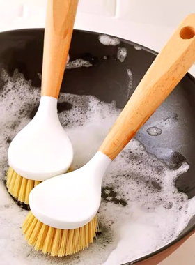 T锅刷F1pf0-带柄洗锅刷长柄厨房清洁刷家用清洁刷除垢碗刷锅刷