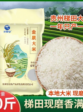 新大米10斤农家自种长粒香大米贵州梯田金晨大米煲仔饭家庭装当季