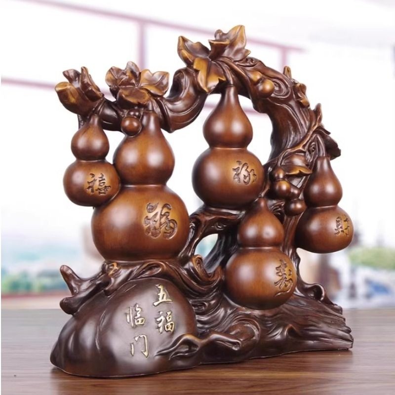 葫芦摆件镇宅招财五福临门家居饰品客厅玄关酒柜乔迁新居礼品开业