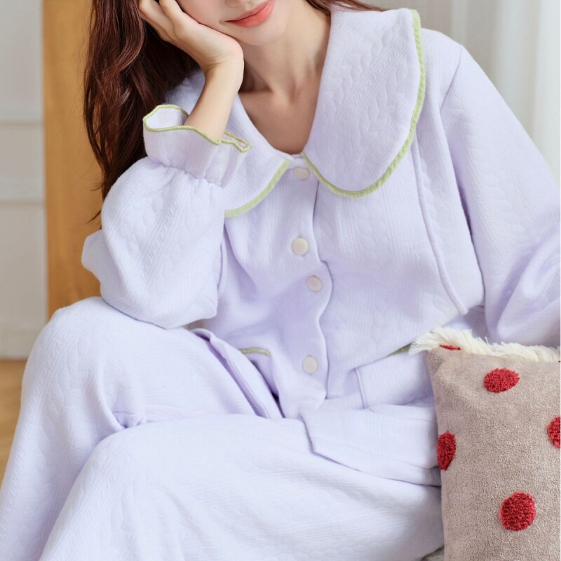 孕妇睡衣春秋季空气棉月子服秋冬11棉质产后哺乳产妇家居服10月份