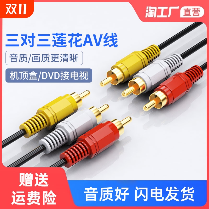 三莲花AV音频线3对|超1000次加购
