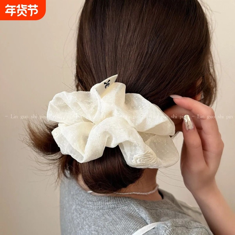 波点设计感刺绣布艺大肠发圈女韩系气质扎头发丸子头发绳头饰,饰品/流行首饰/时尚饰品新,发饰,淘宝优惠券,粉丝福利购,淘宝优惠卷
